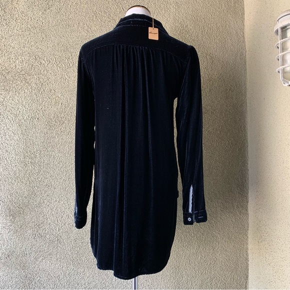 “CP Shades” Teton Dark Navy Velvet Tunic NWT $256 size XS - Picture 3 of 12